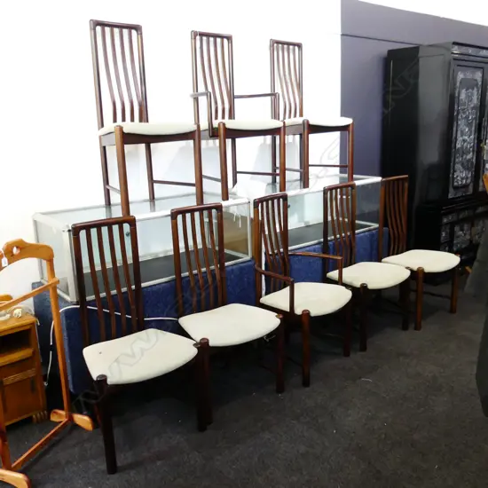 8 RETRO DINING CHIARS BY BOLTINGE DENMARK (2 CARVERS)