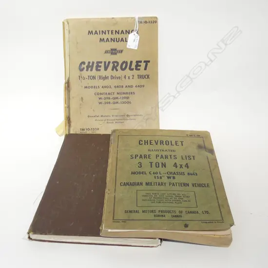 THREE WWII MILITARY VEHICLE MANUALS 