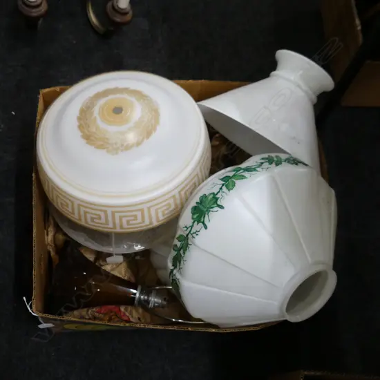 BOX LOT ASST. VINTAGE LIGHT FITTINGS