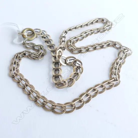 9CT GOLD CHAIN NECKLACE (plated clasp) 9.27gm 45CM