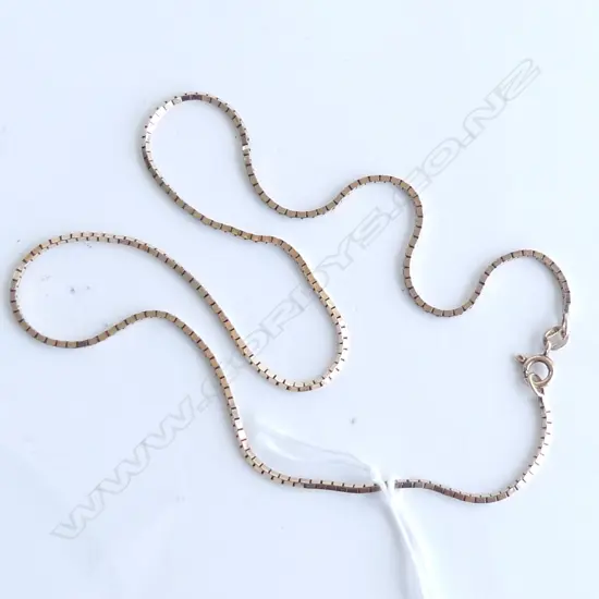 9CT GOLD BOX LINK CHAIN 5.20gm  41cm