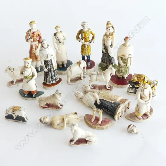 BAG ASST ORIENTAL IVORY ETC...FIGURES, ANIMALS ETC.. SOME A/F