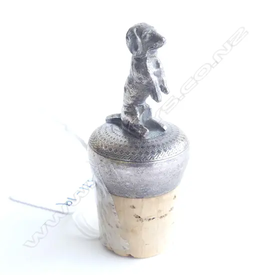 WMF SILVER PLATE SAUSAGE DOG DECANTER STOPPER
