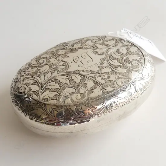 STG SILVER TOBACCO BOX, BIRM. 1907 