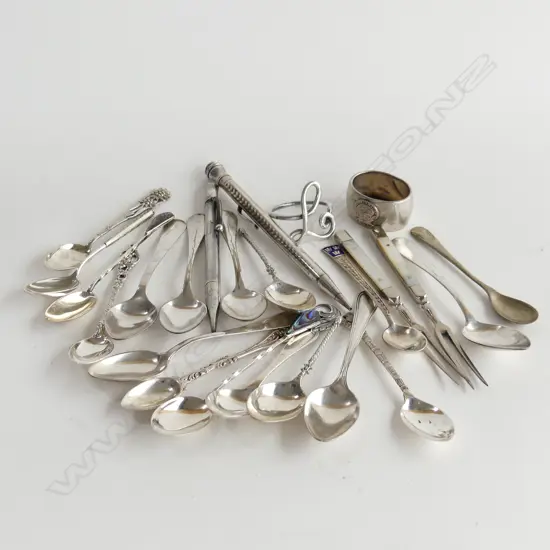 ASST. EP & STG TEASPOONS + 2 EP MECHANICAL PENCILS