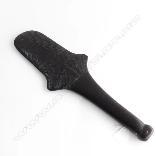 CARVED WOODEN TRIBAL HAND CLUB L.455mm