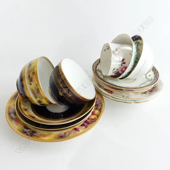 ASST QUALITY PORCELAIN, ROYAL WORCESTER C&S & TRIO, RCD & ANYSLEY