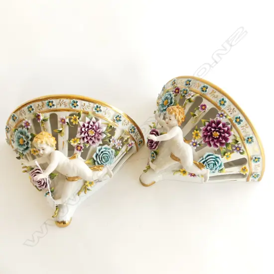 PR DRESDEN WALL AUGER & FLOWER WALL CONSOLES L320MM H320MM