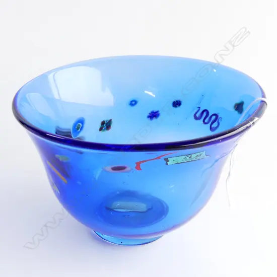 PETER VIESNIK HAND BLOWN BOWL SIGNED & DATED '99 150mm dia