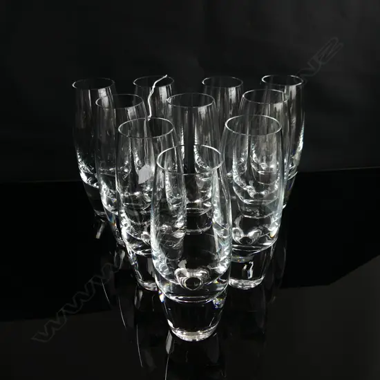 10 HEAVY BASE WATER GLASSES H.180mm