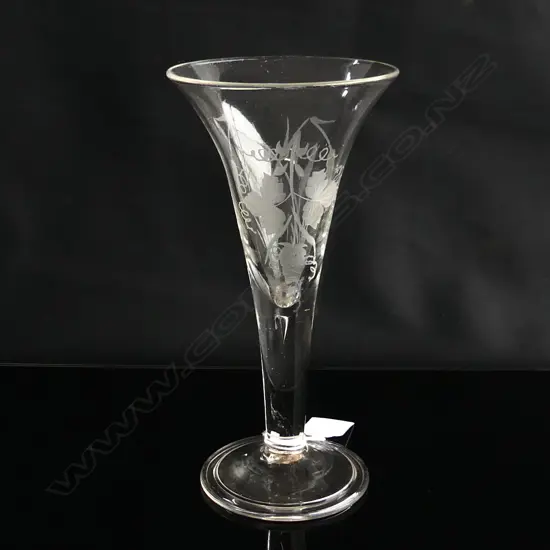 GEORGIAN ERA TRUMPET ALE GLASS H.205mm