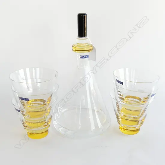 KROSNO DECANTER H.270mm & 6 GLASSES H.90mm