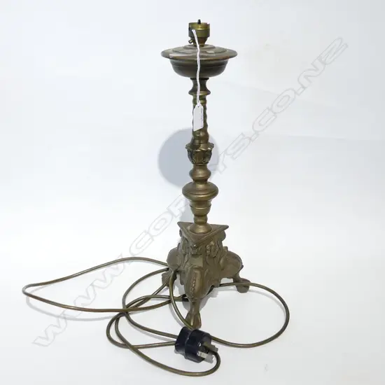 BRASS TABLE LAMP BASE, H. 410MM