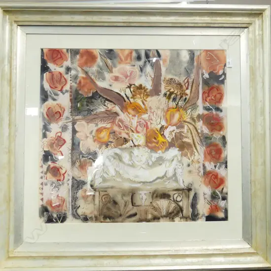 LARGE PETER O'HAGAN GOUACHE H.700mm L.760mm SIGNED