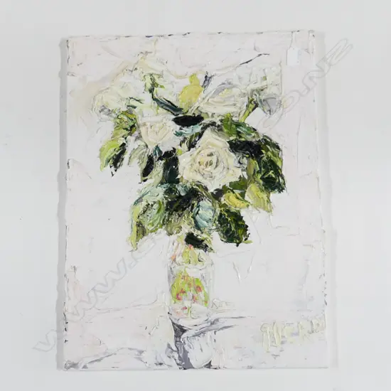 STILL LIFE OF FLOWERS OIL ON CANVAS 610 x 460mm