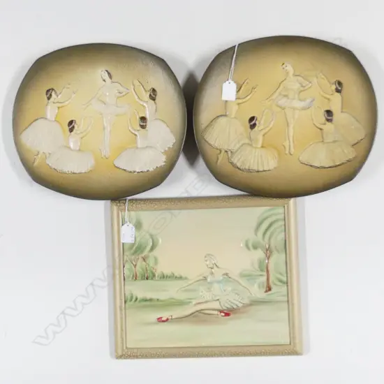 PR VINTAGE BOSSONS BALLERINA WALL PLAQUES 295x330mm + ANOTHER