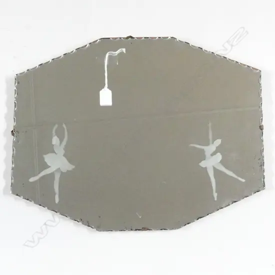 RETRO MIRROR w. ETCHED BALLERINAS 410x520mm