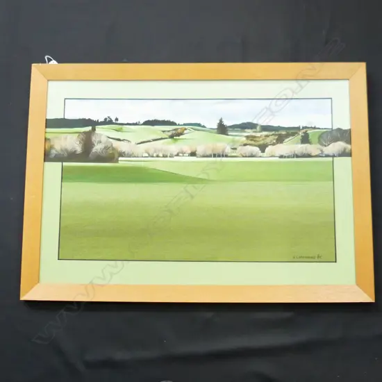 R. L. WHITMORE 'HUNUA' ACRYLIC ON BOARD '85 495x745mm