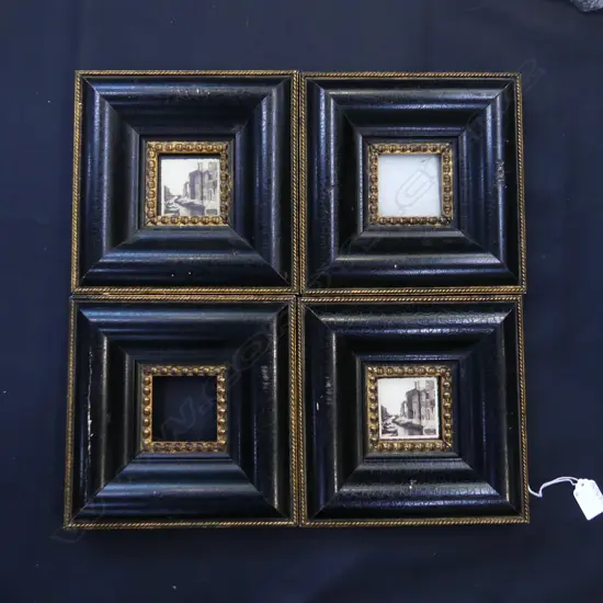 SET 4 LEATHER PICTURE FRAMES 200 X 200MM