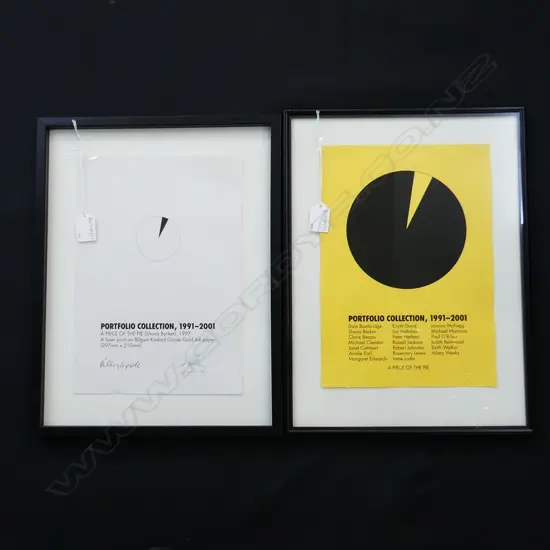 2 EXHIBITION PRINTS; PORTFOLIO COLLECTION, 1991-2001 BILLY APPLE, SHONA BARKER ETC 297x210mm