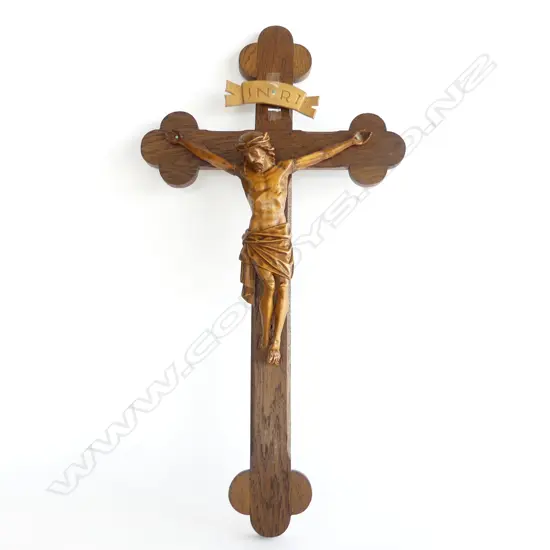 VINTAGE WOODEN CRUCIFIX H. 600MM
