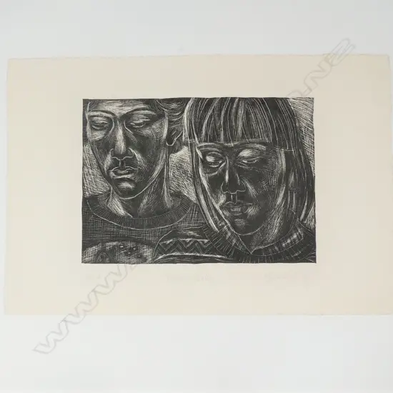 Murray Grimsdale (b. 1943) 'Rewa + Bella' lithograph