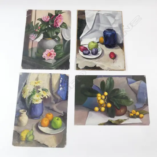 Arthur J. Inglis - Attributed (1904-1995) Three still life works flowers