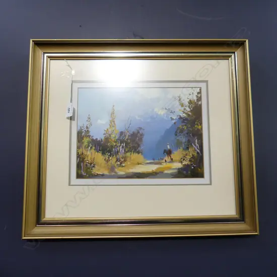 BRENT TROLLE 'HIGH COUNTRY SUMMER - CANTERBURY' ACRYLIC 220x300mm