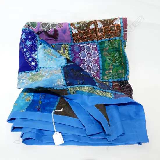 LG ORIENTAL SILK PATCHWORK QUILT