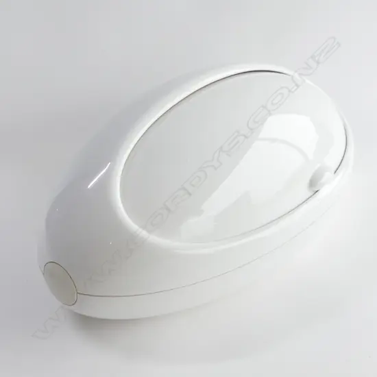 WHITE PLASTIC 'GNAM' BREAD BIN - STEFANO GIOVANNONI & ELISA GARGAN FOR ALESSI ITALY 2000 L.450mm