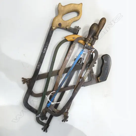 5 VINTAGE HAND SAWS