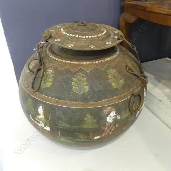 LG METAL INDIAN FLOOR POT WITH LID H. 600MM