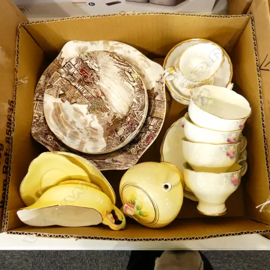 SM BOX QUALITY CHINA; RA GOLD ROSE, ROYAL WINTON TEAPOT ETC., PARAGON C&S'S, JOHNSON BROS 