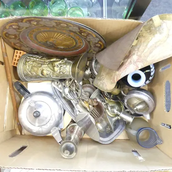 BOX LOT ASST. EP, BRASS ETC