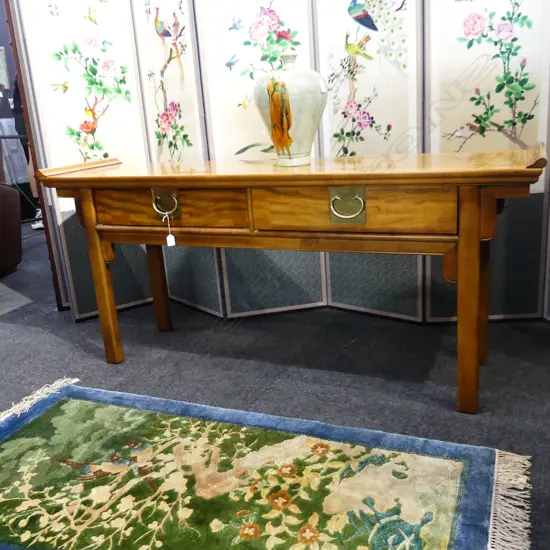 CHINESE CONSOLE TABLE w. 2 DRAWERS BY CENTURY FURNITURE 1600x410x715mm