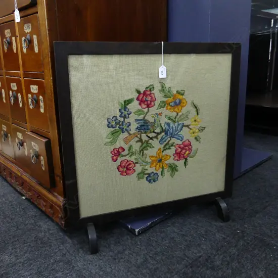 EMBROIDERED FIRESCREEN H.610mm W.600mm