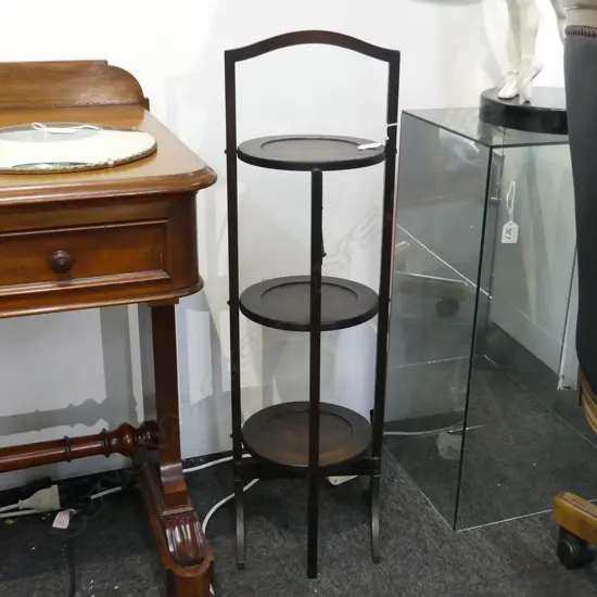 LG 3 TIER WOODEN CAKE STAND, H. 900 DIA 260MM