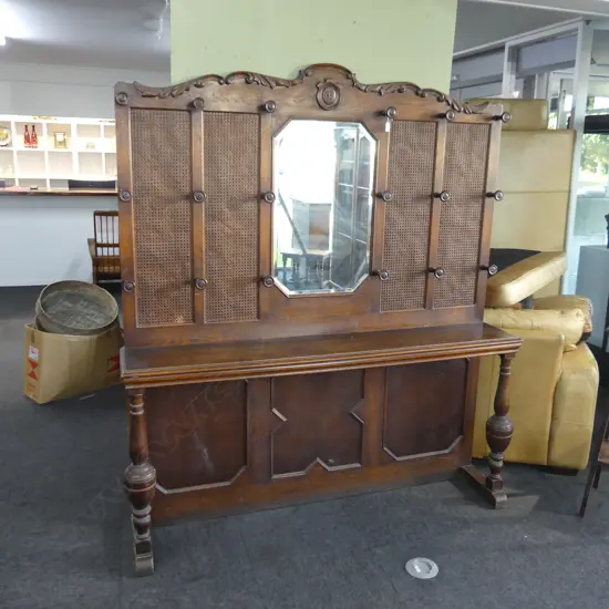 LGE HALLSTAND EX TAURANGA CLUB C1920/30. H.1990mm. W.1700mm.