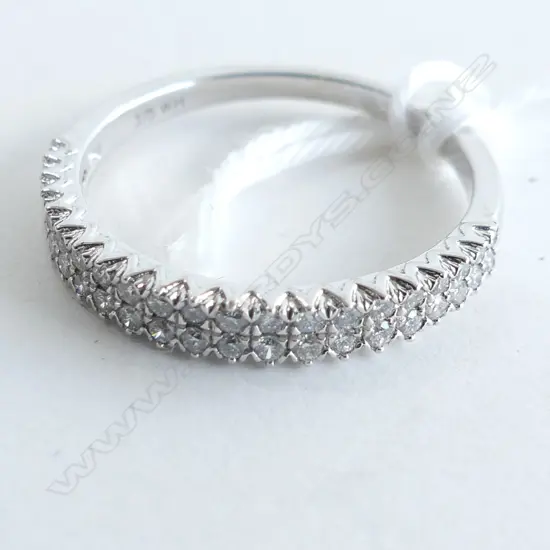 9CT WHITE GOLD & DIAMOND SET ETERNITY RING, TDW 0.30CT,  2.0GMS