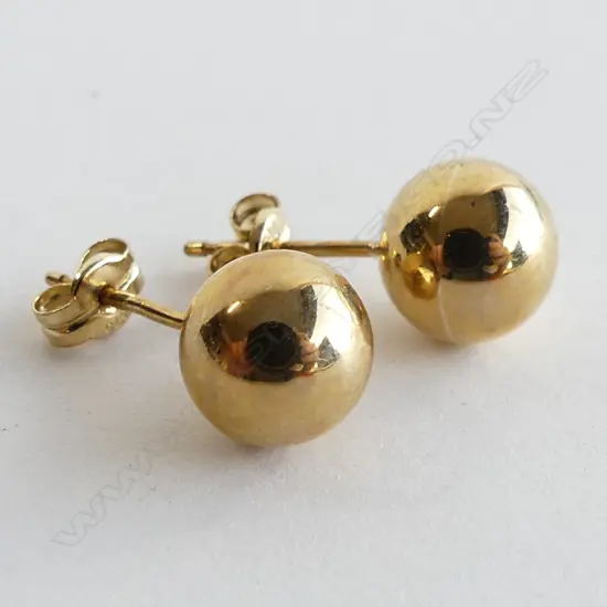 9CT GOLD BALL STUD EARRINGS 