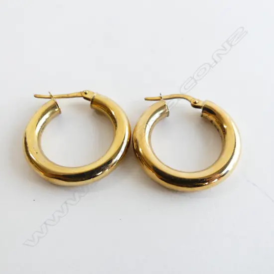 PR 9CT GOLD HOOP EARRINGS 2.84GMS 