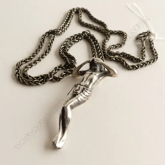 'OH MY GOD;' JESUS, KIM BRICE 925 SILVER PENDANT & CHAIN, 2015