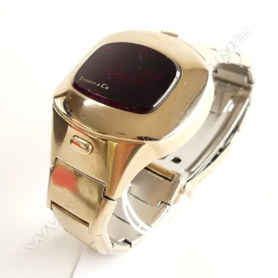 TIFFANY & CO HAMILTON PULSAR 14K GOLD FILLED LED WRIST WATCH 