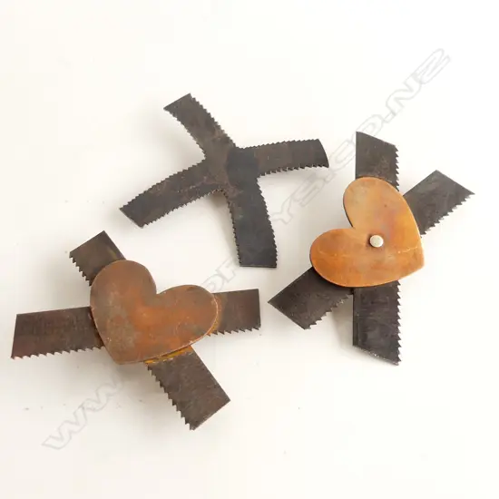 3 BROOCHES BY KIM BRICE,  925 SILVER, COPPER & STEEL, C1990'S