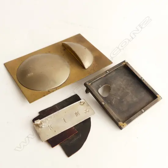 3  BROOCHES BY KIM BRICE, 925 SILVER, COPPER & BRASS, C.1990'S