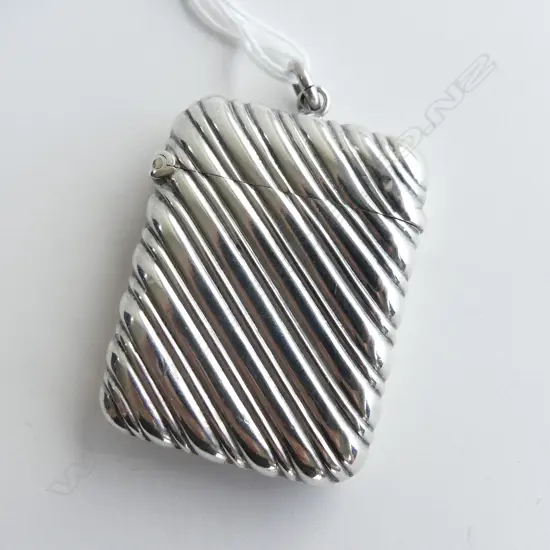 STG SILVER VESTA B'HAM LATE 19thC 31 GRAMS 55x40mm