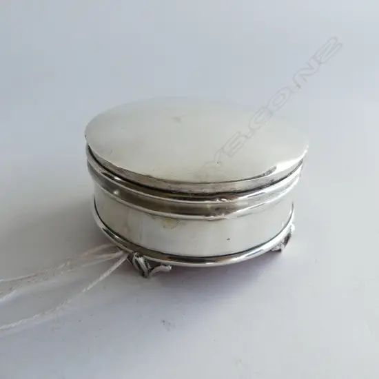 STG SILVER CIRCULAR TRINKET BOX CHESTER 1915, 60MM