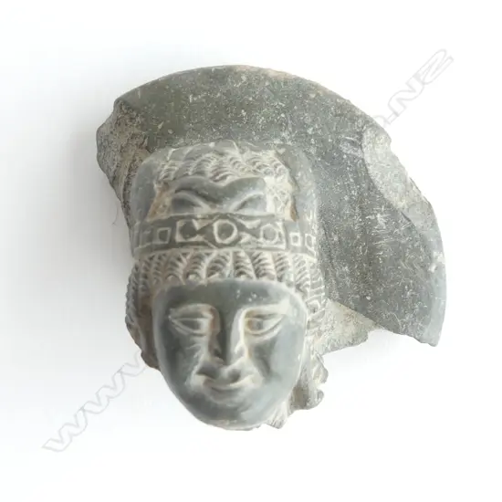 STH EAST ASIAN CARVED STONE PART BUST FIGURE