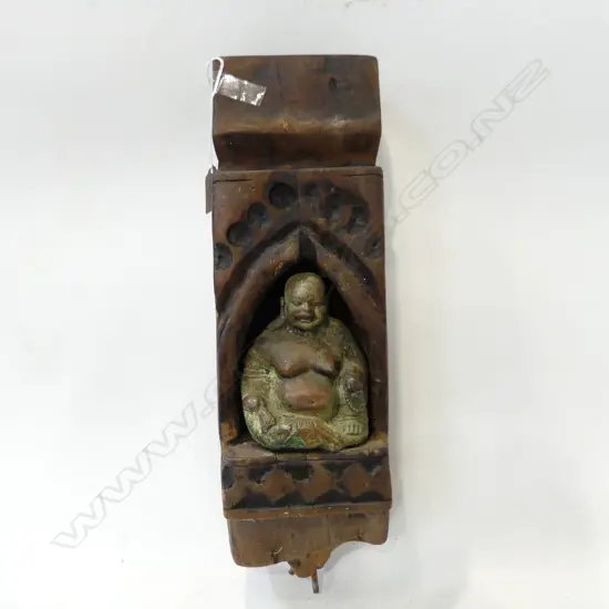 BUDDHA IN WOODEN SHRINE H.400mm