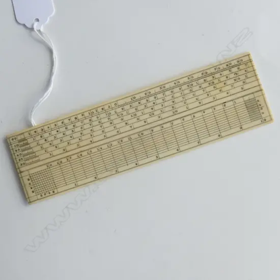 ANTIQUE IVORY SCALE RULE WITH SCALES ON BOTH SIDES L. 152MM